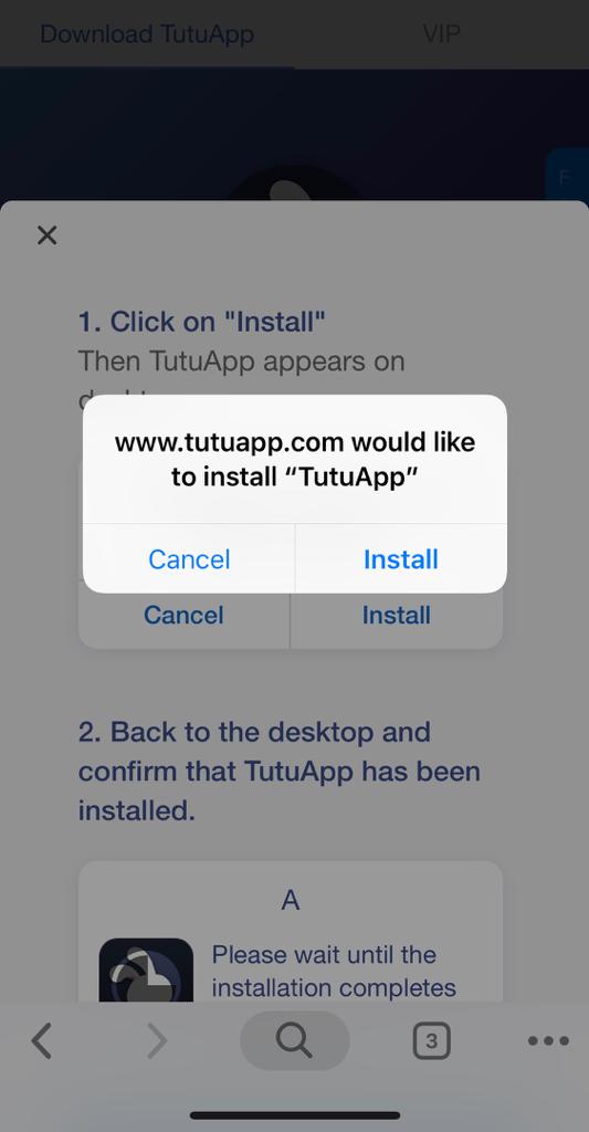 TuTuApp Installed on iOS