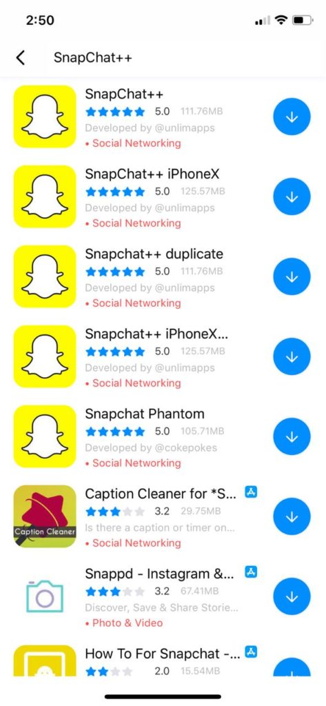 updated snapchat++ ios
