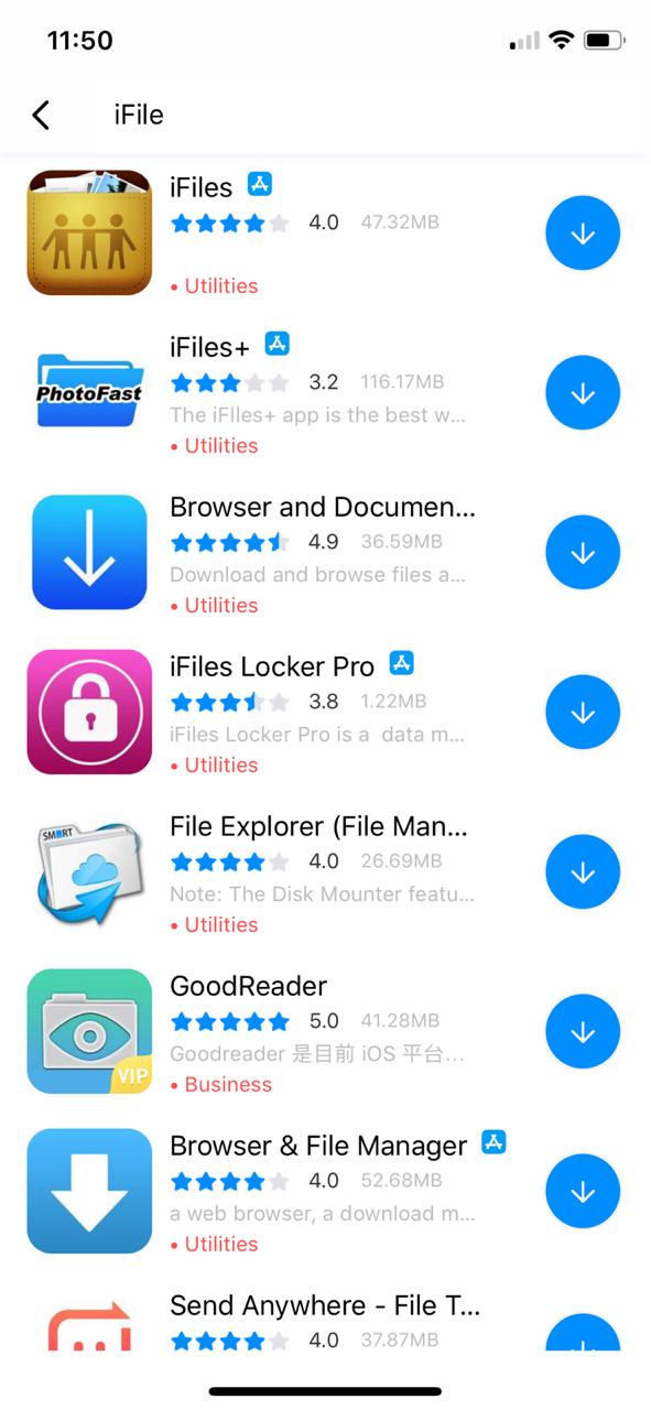 Download iFile on iOS