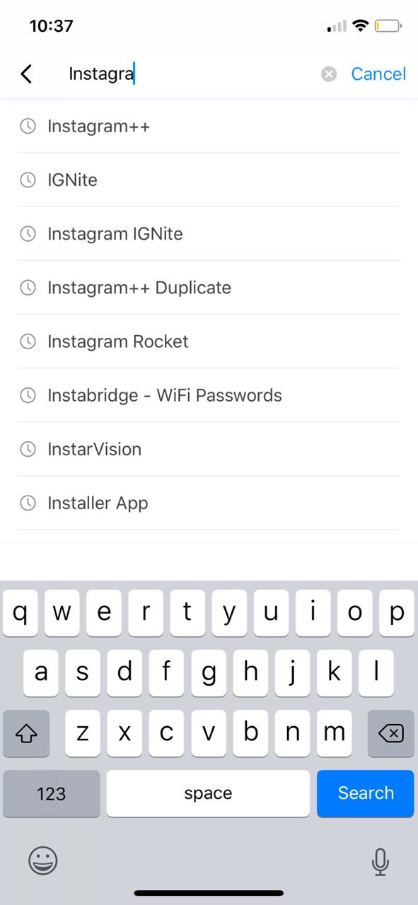 Search Instagram++ on iOS - TuTuApp