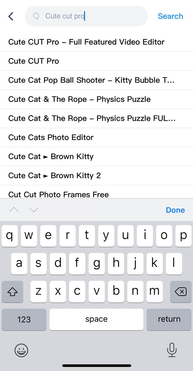 search cute cut pro