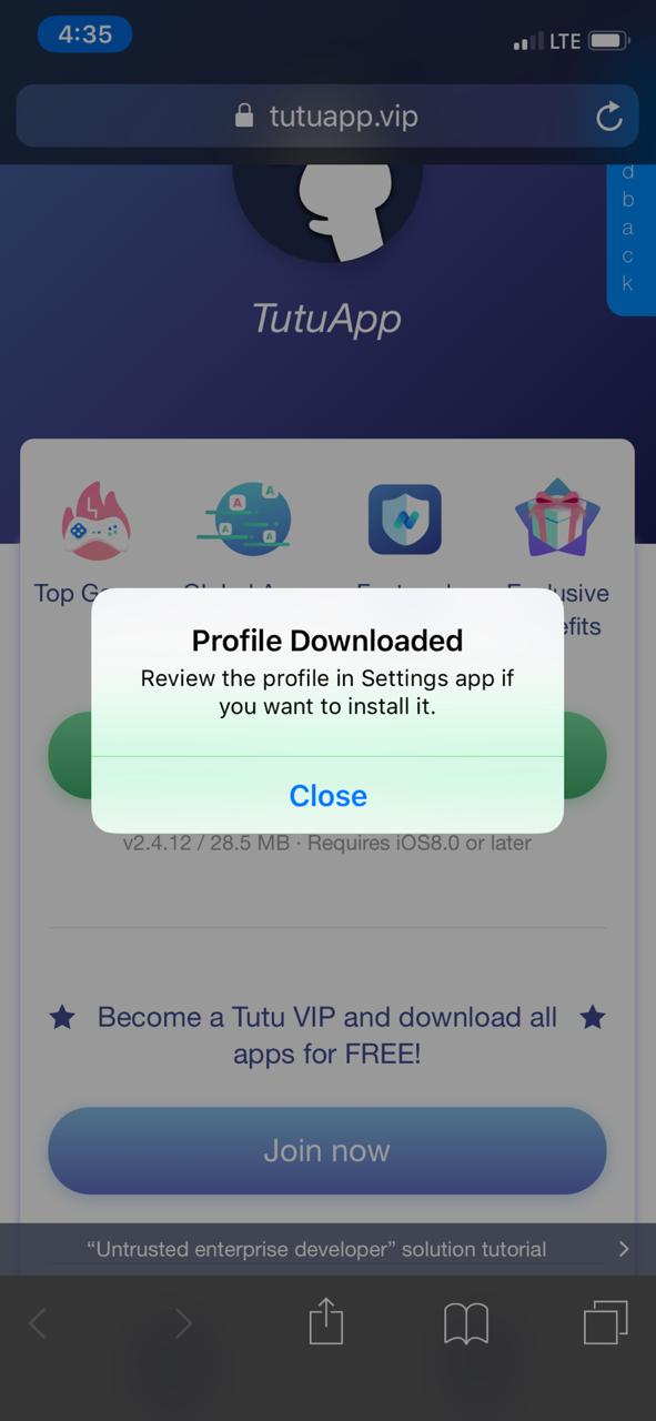 Latest TutuApp Lite on ios