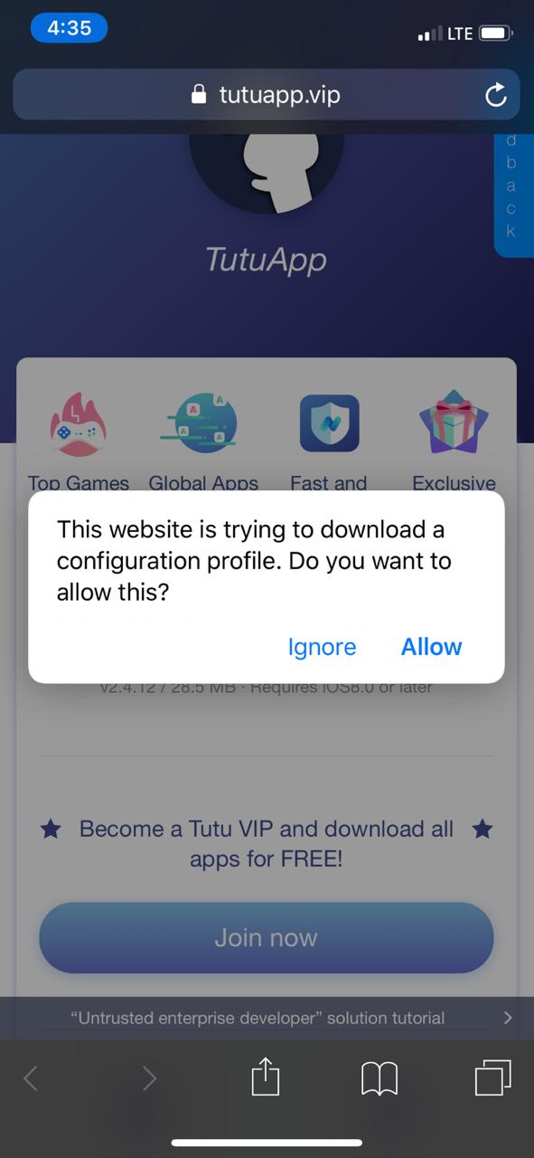 TutuApp Lite на iOS