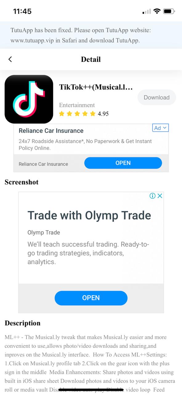 TikTok++ Install on iOS - TuTuApp VIP Free