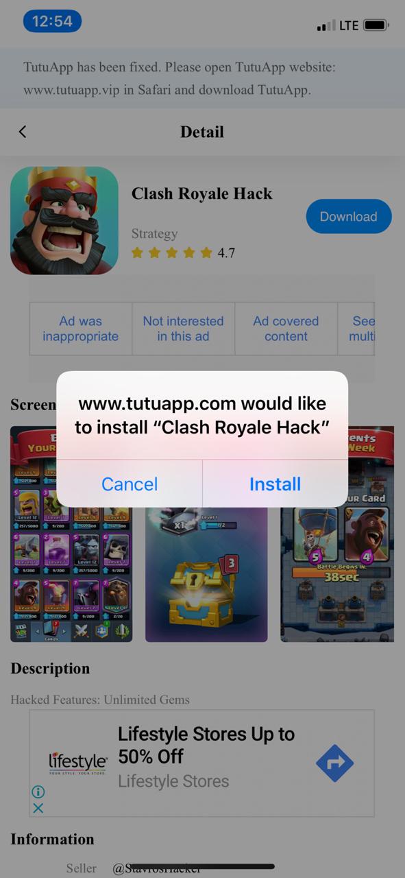 Install Clash Royale Hack on iOS