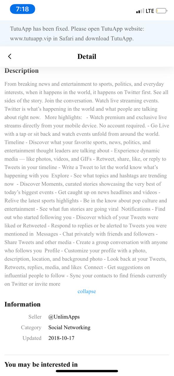 Twitter Plus on iOS TuTuApp Download