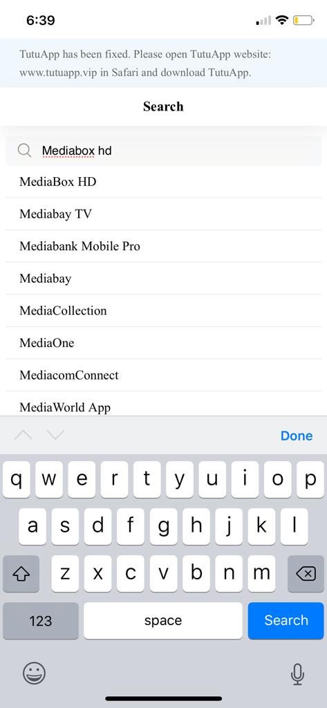 Search for MediaBox HD - TuTuApp