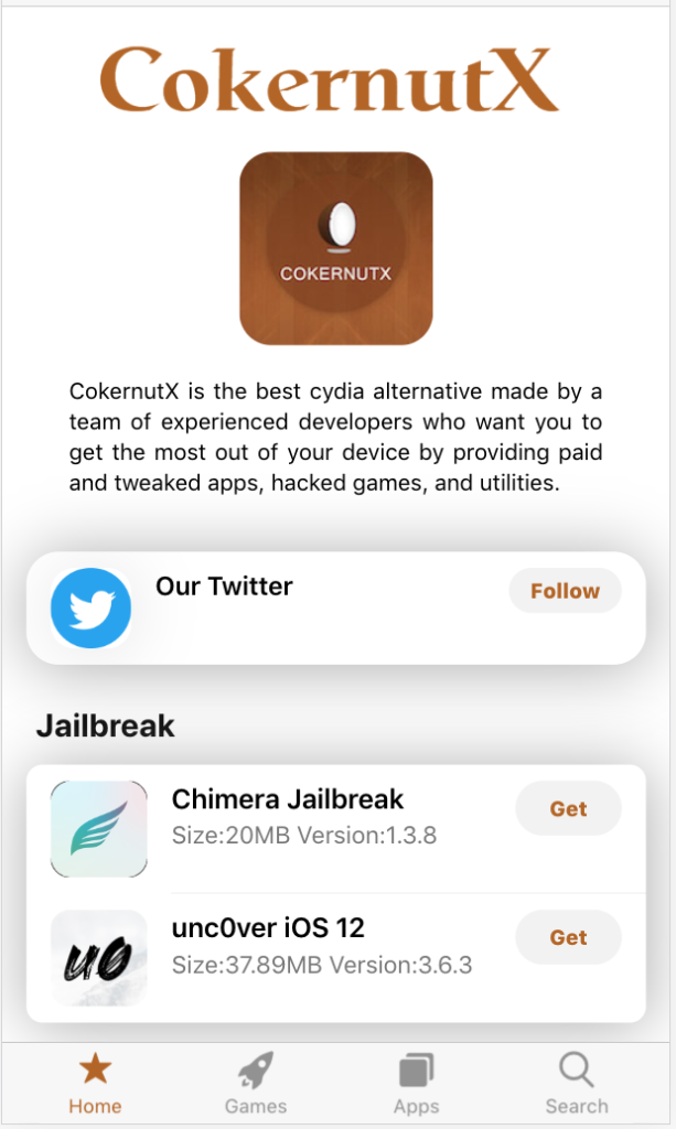 cokernutX install iOS