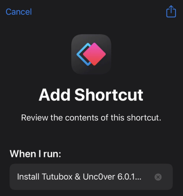 Add TuTuBox Shortcut