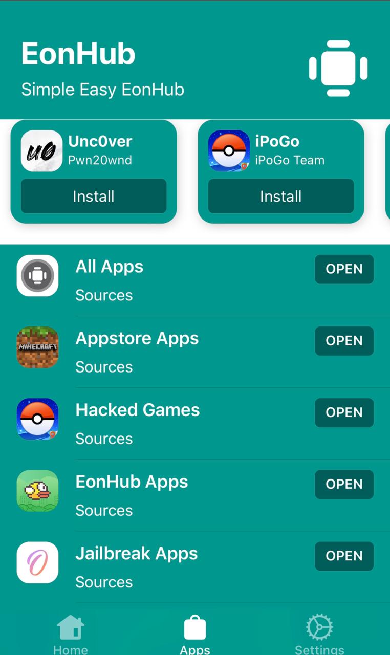iOS 上の最新の EonHub アプリ