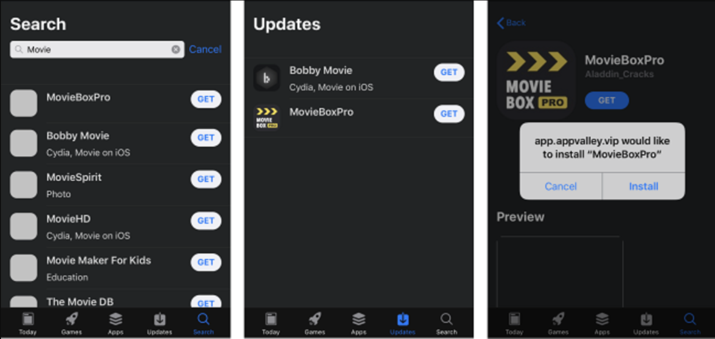 Install MovieBoxPro app directly from the AppValley VIP - Free Download