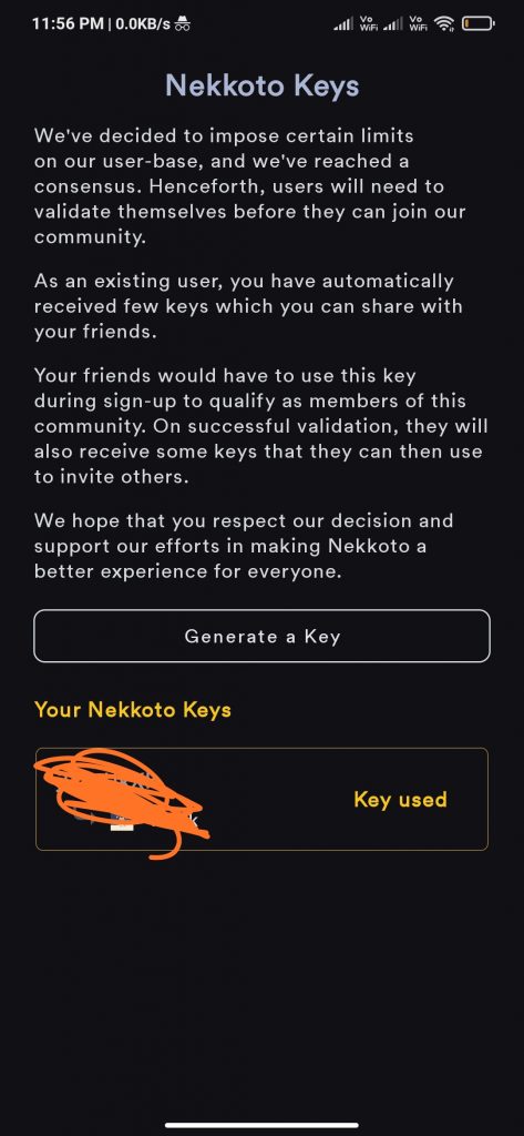 invite keys