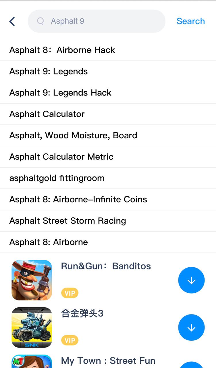 Asphalt 9: Legends Hack Search on iOS