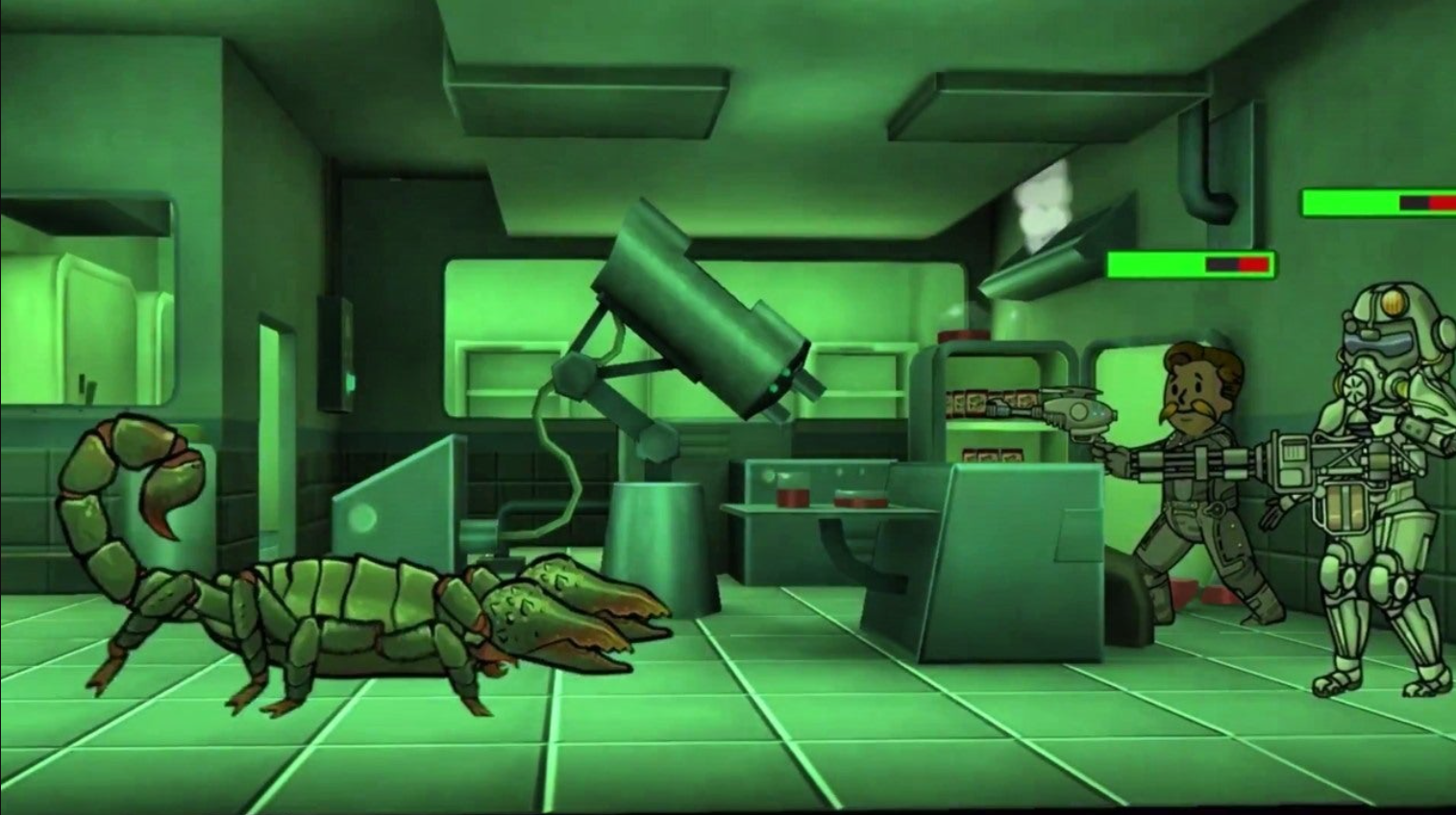 Radscorpians Attacking in Fallout Shelter