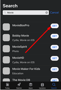 Search MovieBox Pro VIP Free App