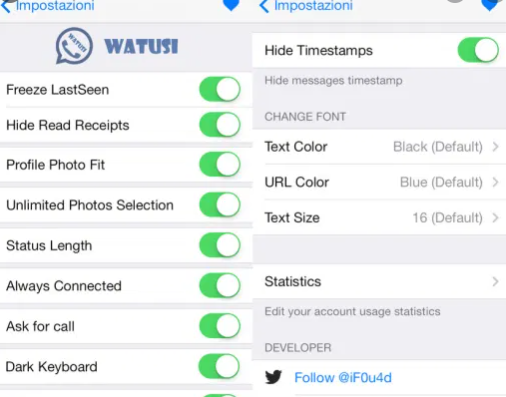 latest whatsapp watusi on iOS