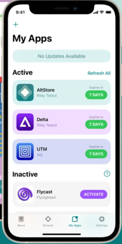 AltStore app on iPhone