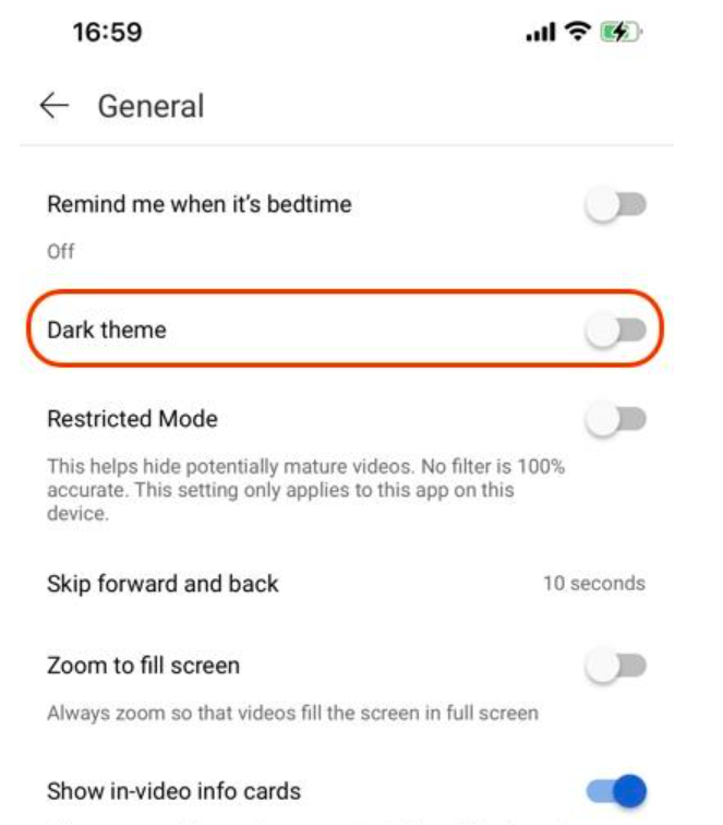 Turn OFF Dark mode on YouTube