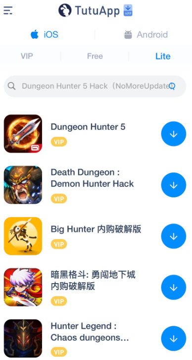 Dungeon Hunter search