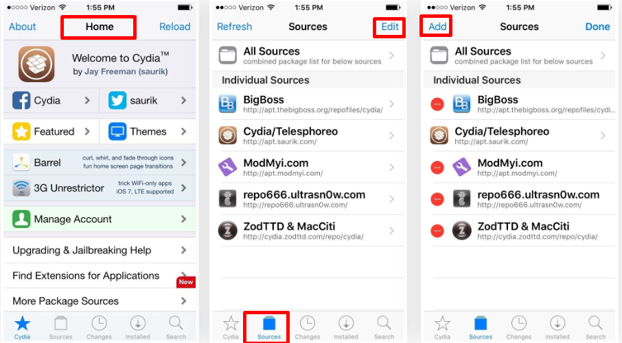 Add Repository to Cydia on iOS devices
