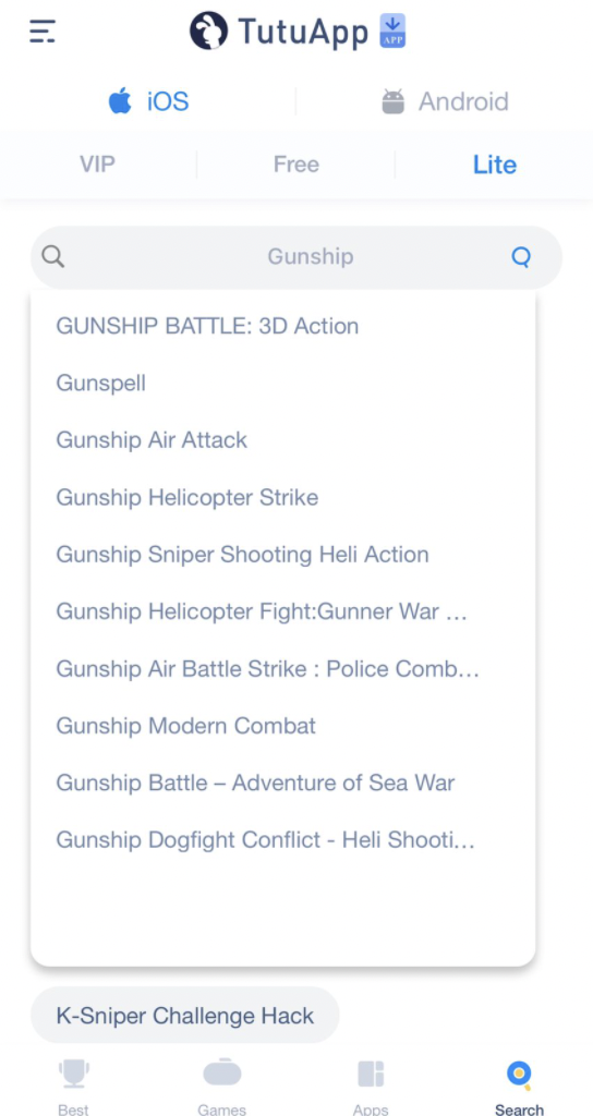 Search Gunship Battle Helicopter Mod Hack iOS