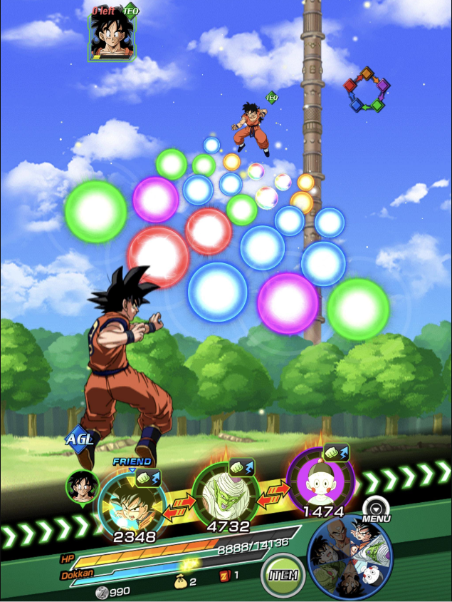 Dragon Ball Z Dokkan Battle game on iPhone