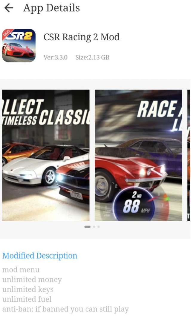 CSR 2 Racing Mod Hack Download on iOS