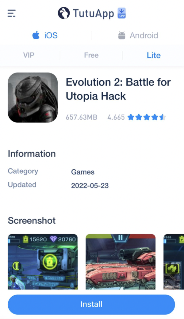 Download and Install Evolution 2: Battle for Utopia Hack Free Download on iOS
