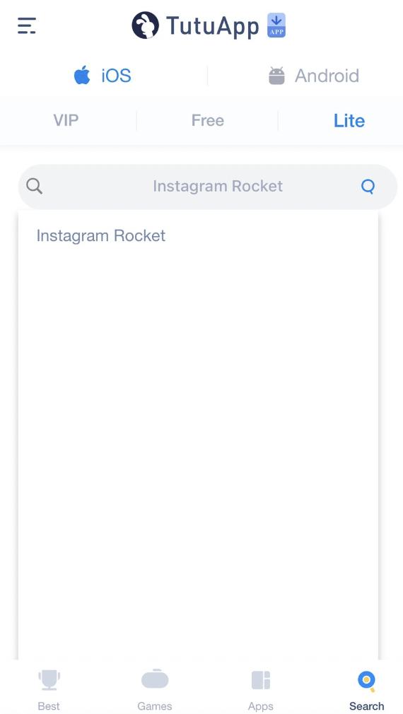 Search for Instagram Rocket for iOS