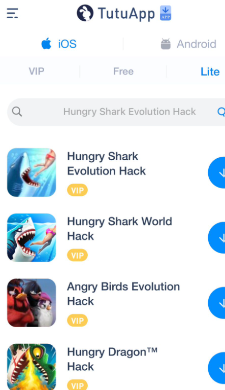 Hungry Shark Evolution Hack download from TuTuApp for iPhone