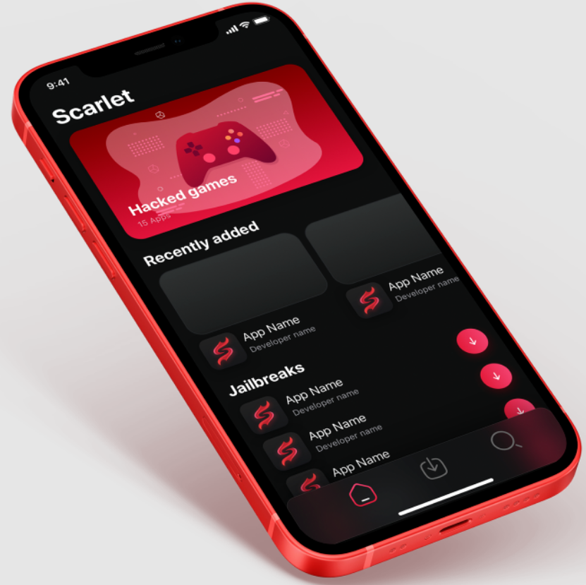 Programme d'installation Scarlet IPA sur iPhone
