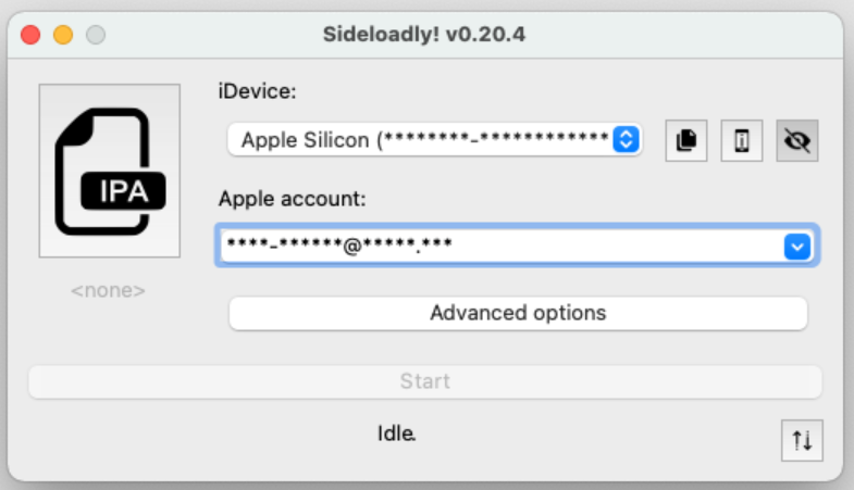 Sideloadly IPA file Installer for iOS