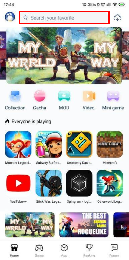 Search for PokeSniper in TuTuApp Search bar