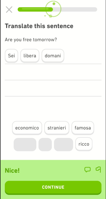 test your translation skills with Duolingo